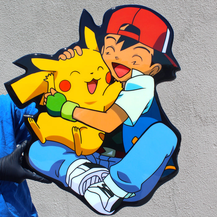 Big Pikachu & Ash | Wall Art