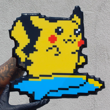 Pixel Surfboard Pikachu | Wall Art