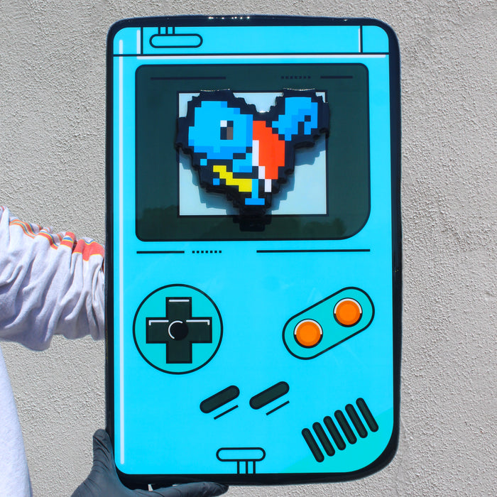 Squirtle 3D GameBoy | Wall Art